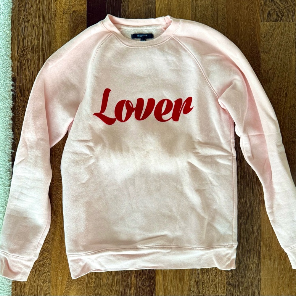 Brunette The Label Sweatshirt with Red 'Lover' Print size XS